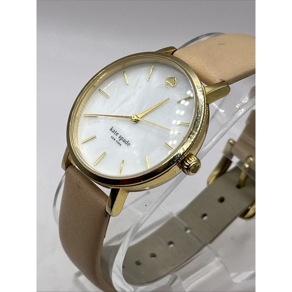 Kate Spade Metro Vachetta Women's Watch 34mm Case MOP Dial‎ 0073- New Battery